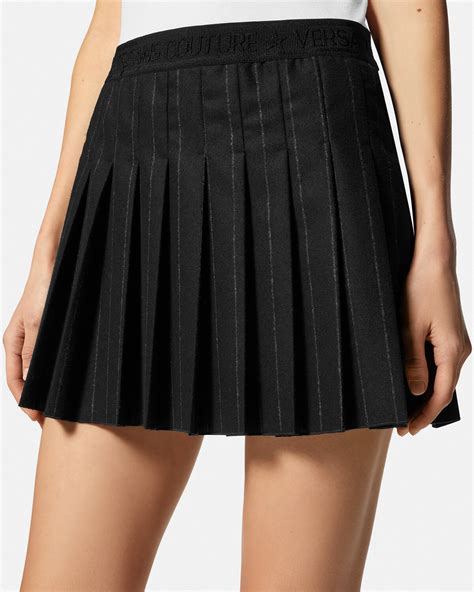 versace pleated mini skirt|Versace europe website.